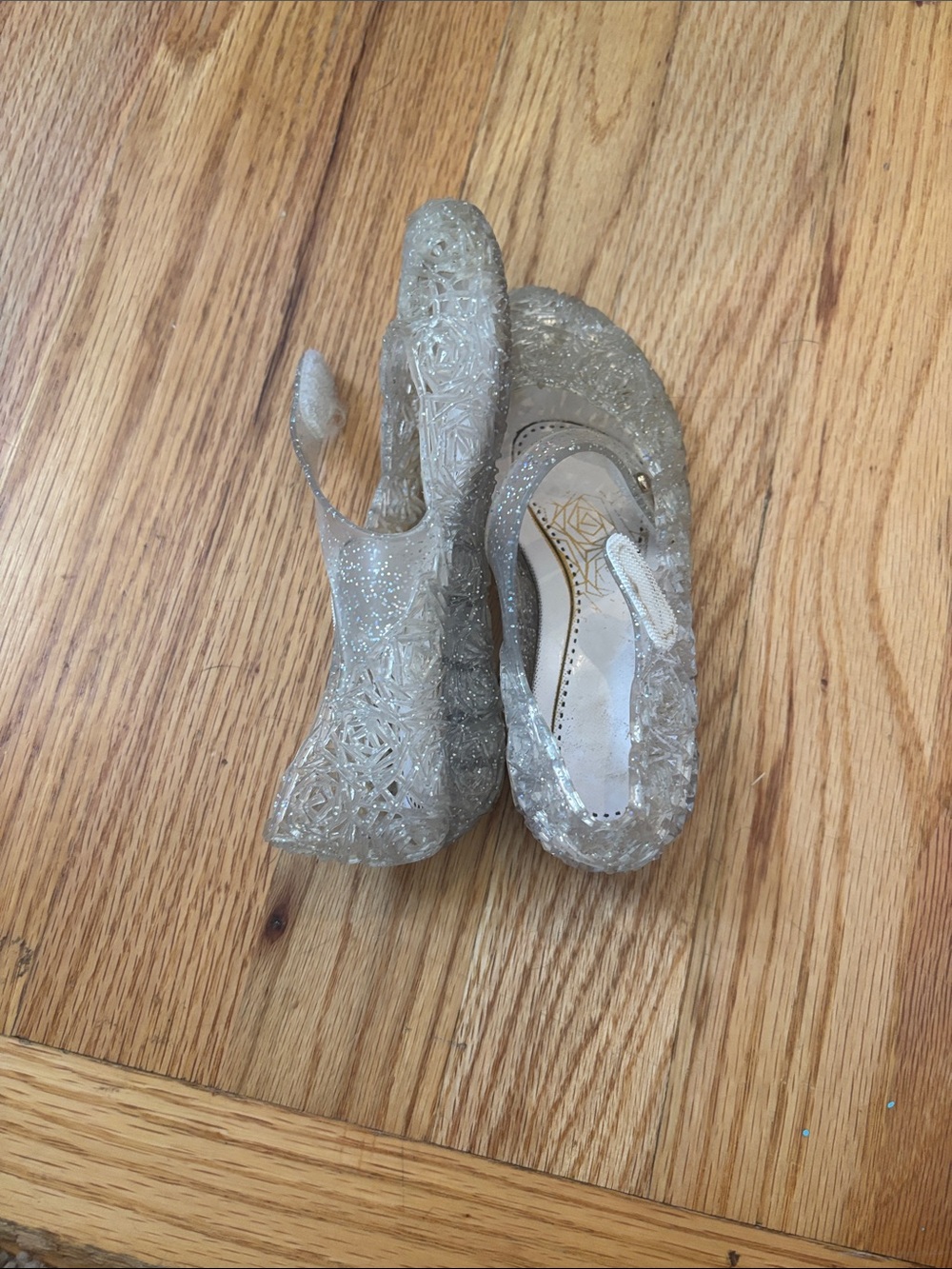 Sparkle Jelly Flats - Clear Glitter